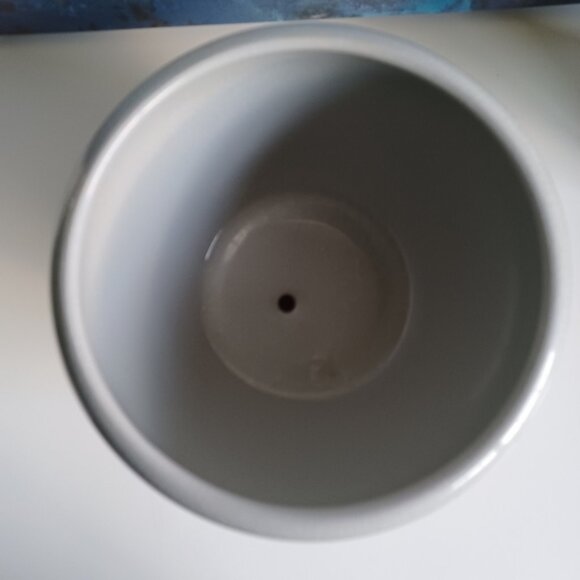 Cracked Ice Glaze Ceramic Planter Pot | Gray | 7" W x 4.5" H - Picture 3 of 6